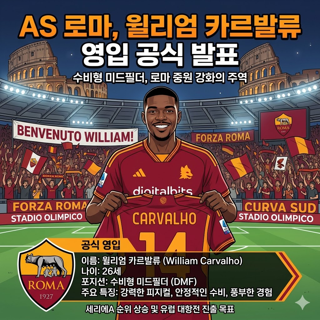 로마, 중원 사령관 [카르발류] 전격 영입!